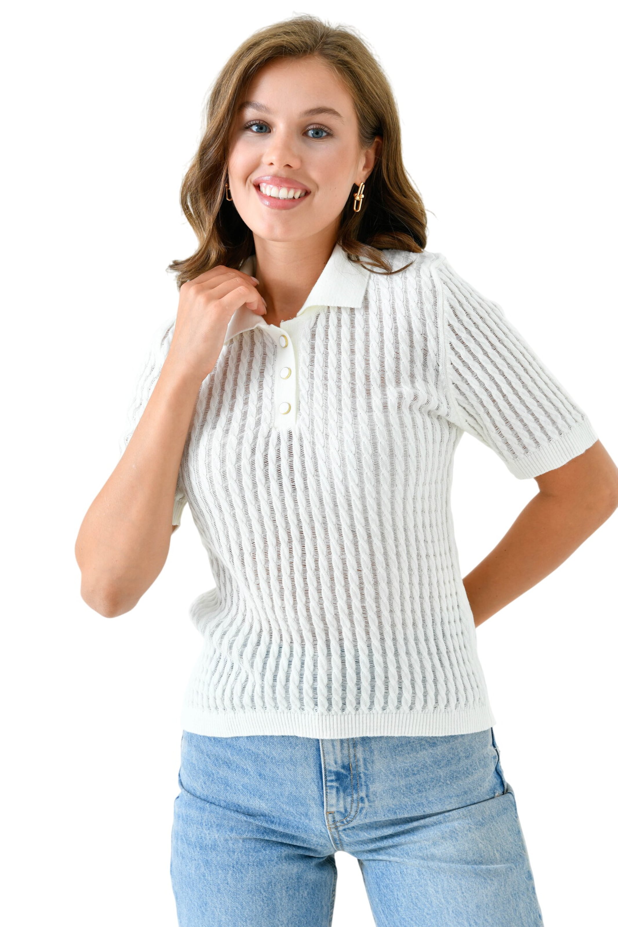 Pull-over WOMAN VISION en blanc