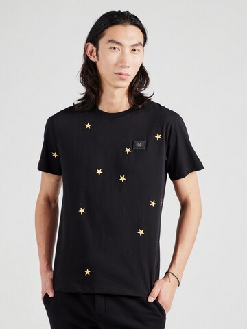 19V69 ITALIA T-Shirt 'Tadeus' in Schwarz: Vorderseite