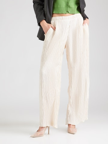 SELECTED Wide leg Pants 'SLFELMA' in Beige: front