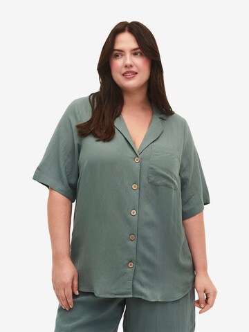 Camicia da donna 'VMACY' di Zizzi in verde: frontale