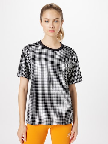 ADIDAS ORIGINALS Shirt 'GINGHAM' in Zwart: voorkant