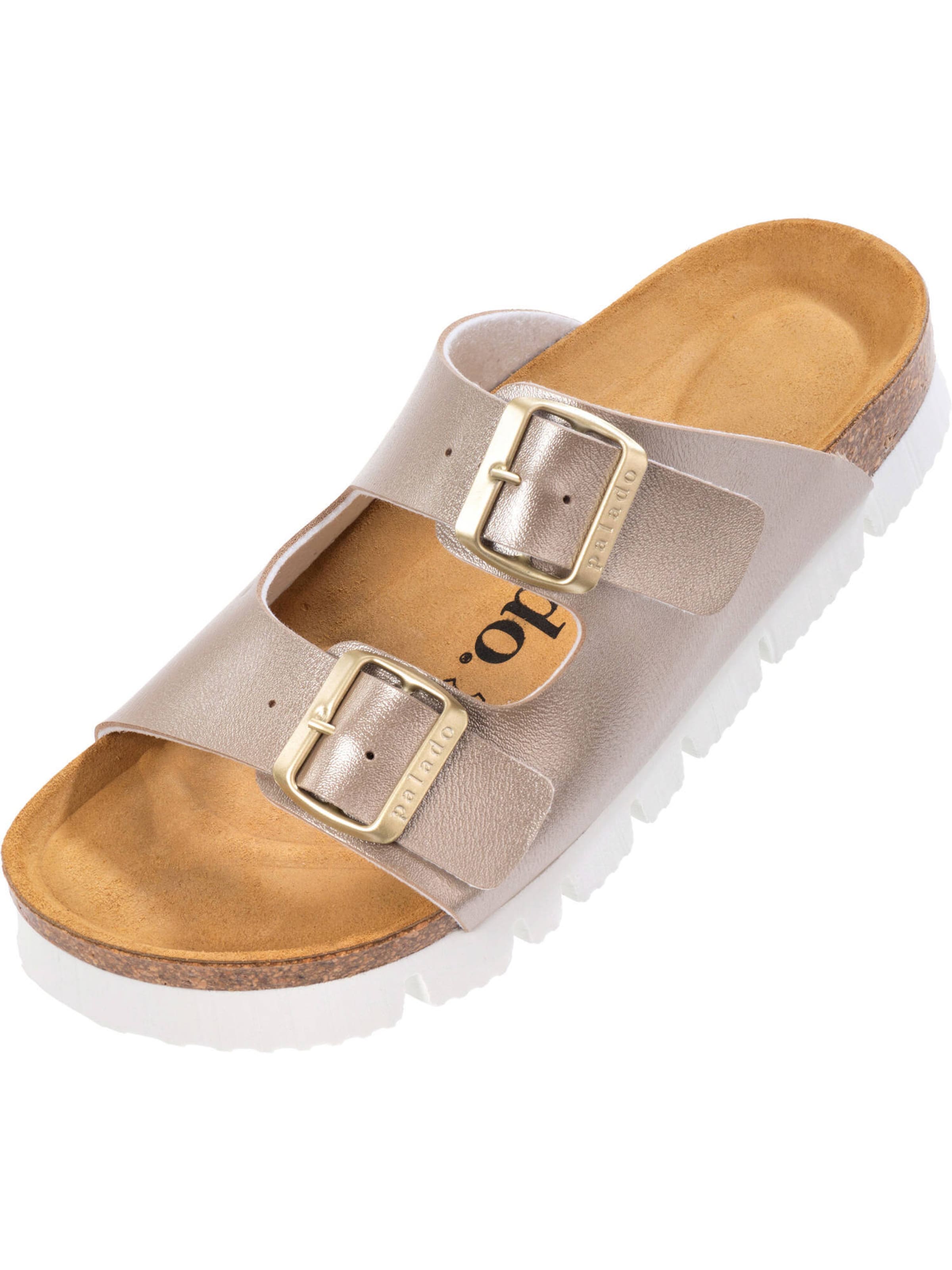 Palado Pantolette 'Korfu' in Beige: Vorderseite