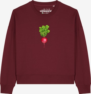 Sweat-shirt 'Radieschen ' Watapparel en rouge : devant