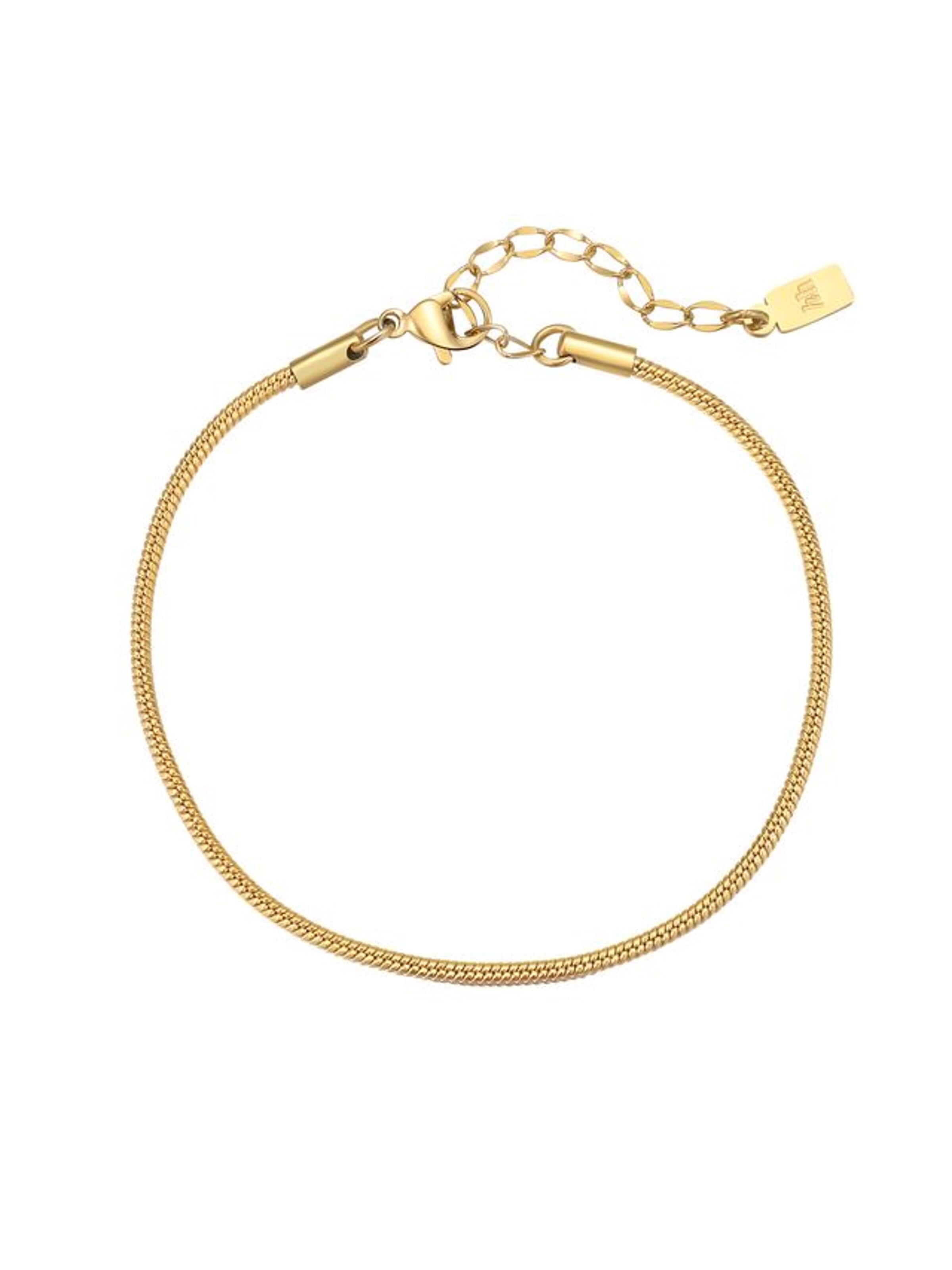 Braccialetto 'Snake Wave' di Hey Happiness in oro: frontale