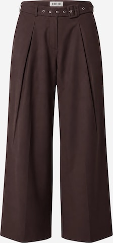 Wide Leg Pantalon 'Duana' EDITED en marron : devant