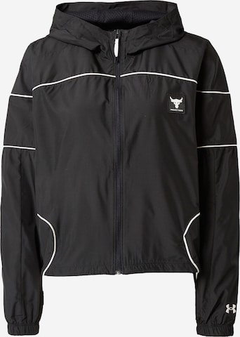 Veste de sport UNDER ARMOUR en noir : devant