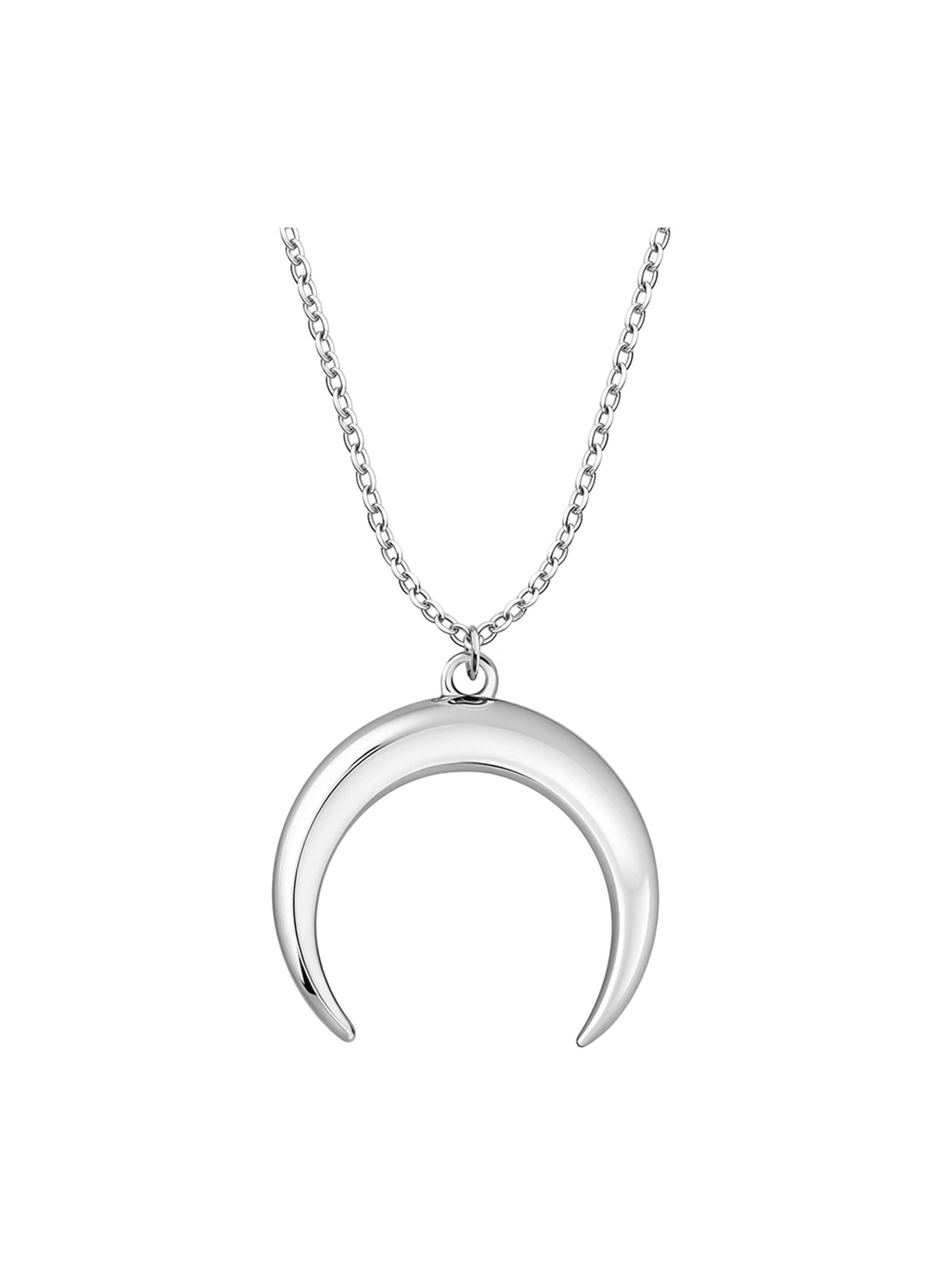 Sofia Milani Necklace 'Moon' in Silver: front