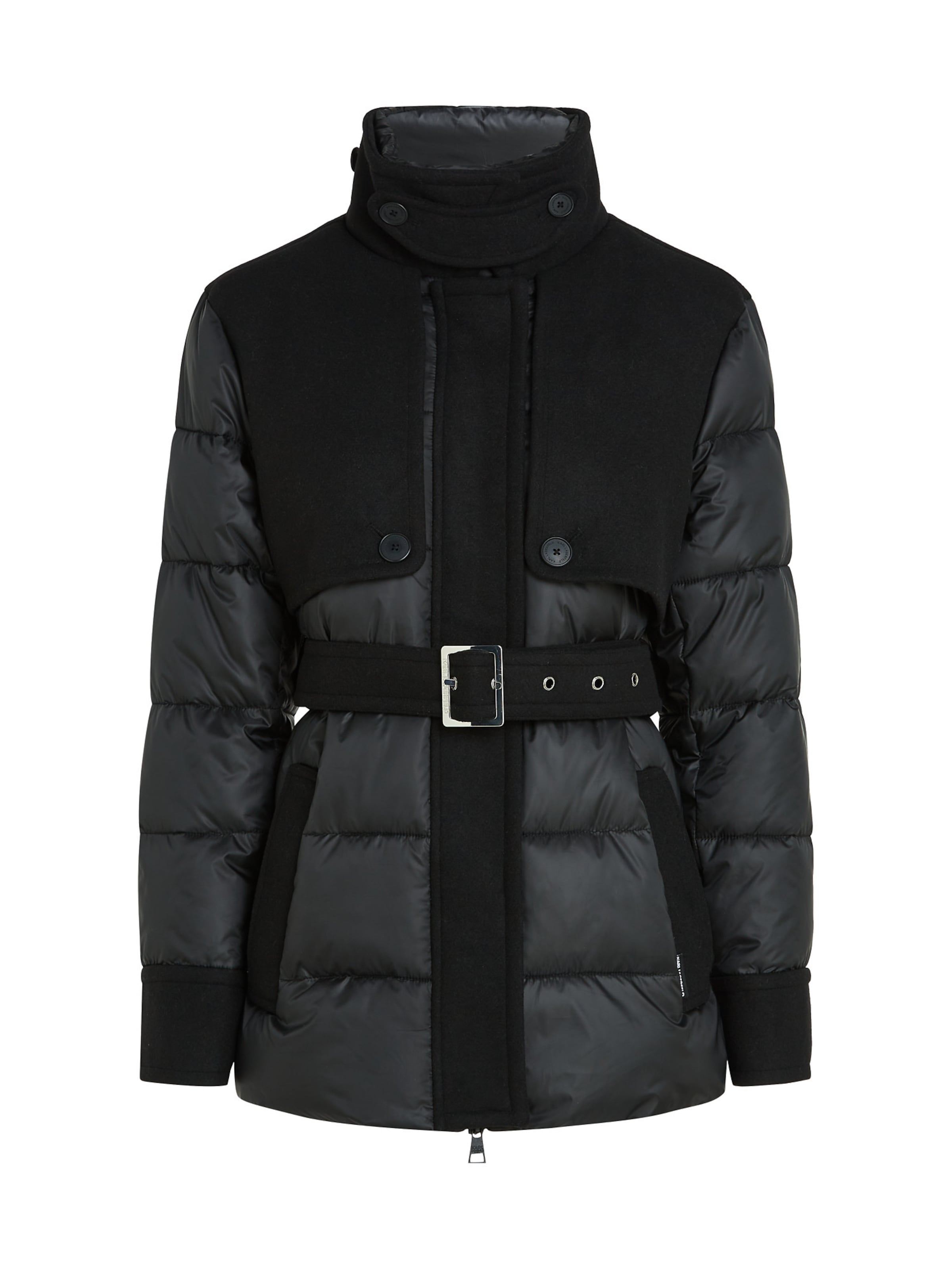 Manteau mi-saison Karl Lagerfeld en noir : devant