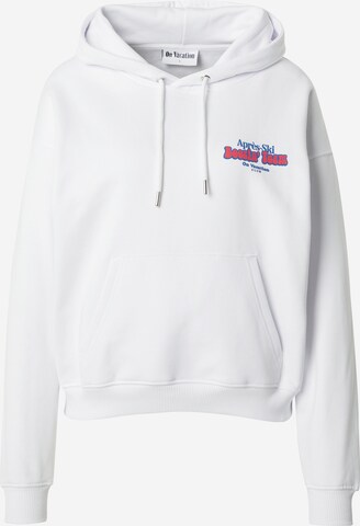 On Vacation Club Sweatshirt 'Après Ski' in White: front