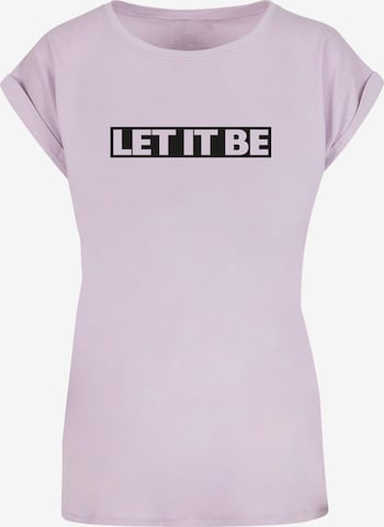 Merchcode Shirt 'Beatles -  Let it be' in Purple: front
