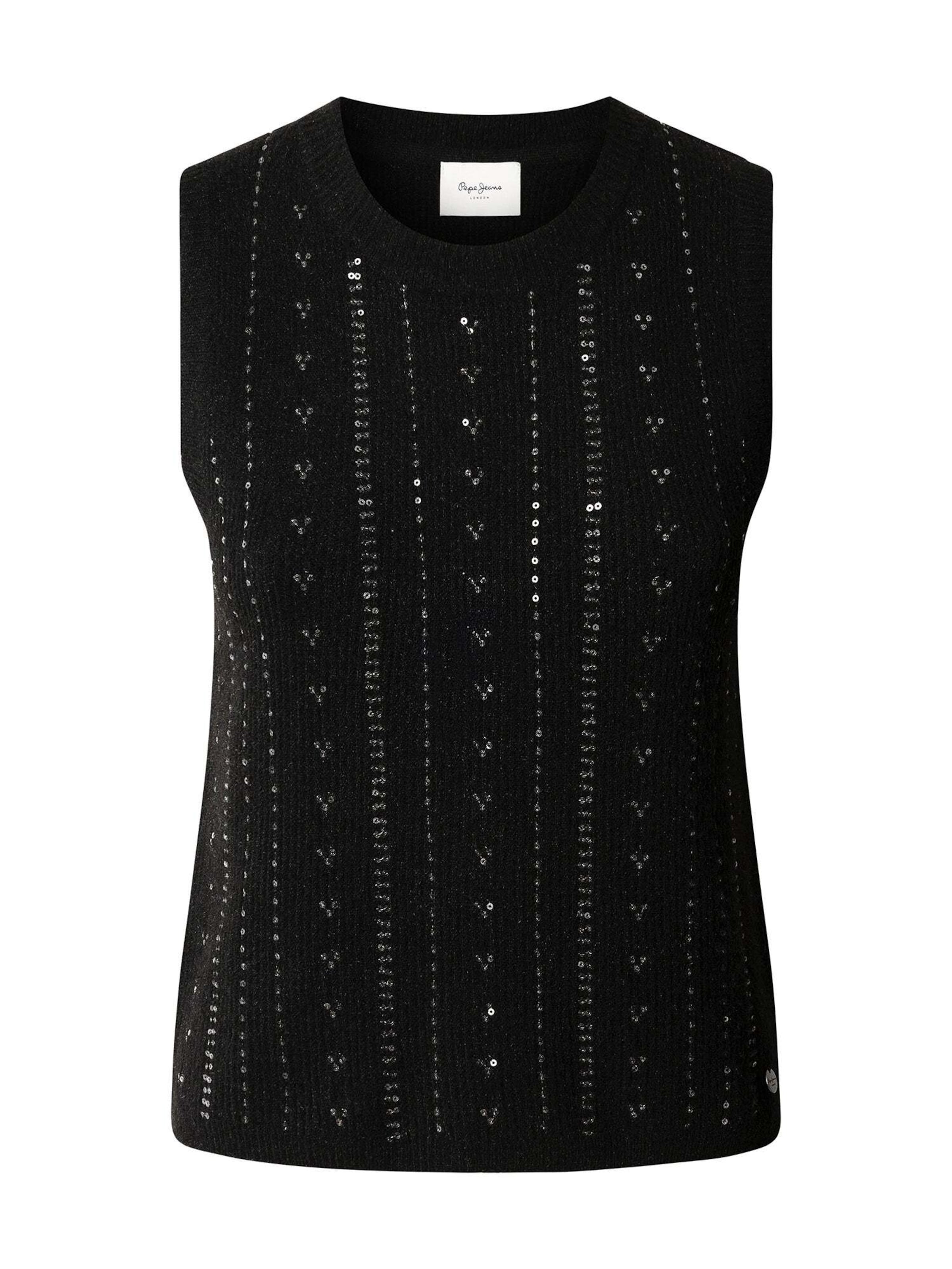 Gilet 'ELAINE' Pepe Jeans en noir : devant