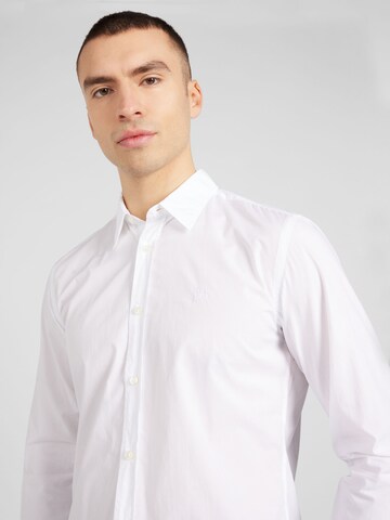 BOSS - Slim Fit Camisa 'ROAN' em branco