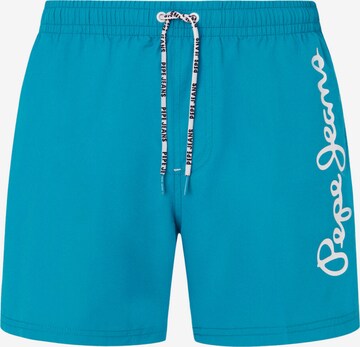 Pepe Jeans Swim Trunks in Blue: front