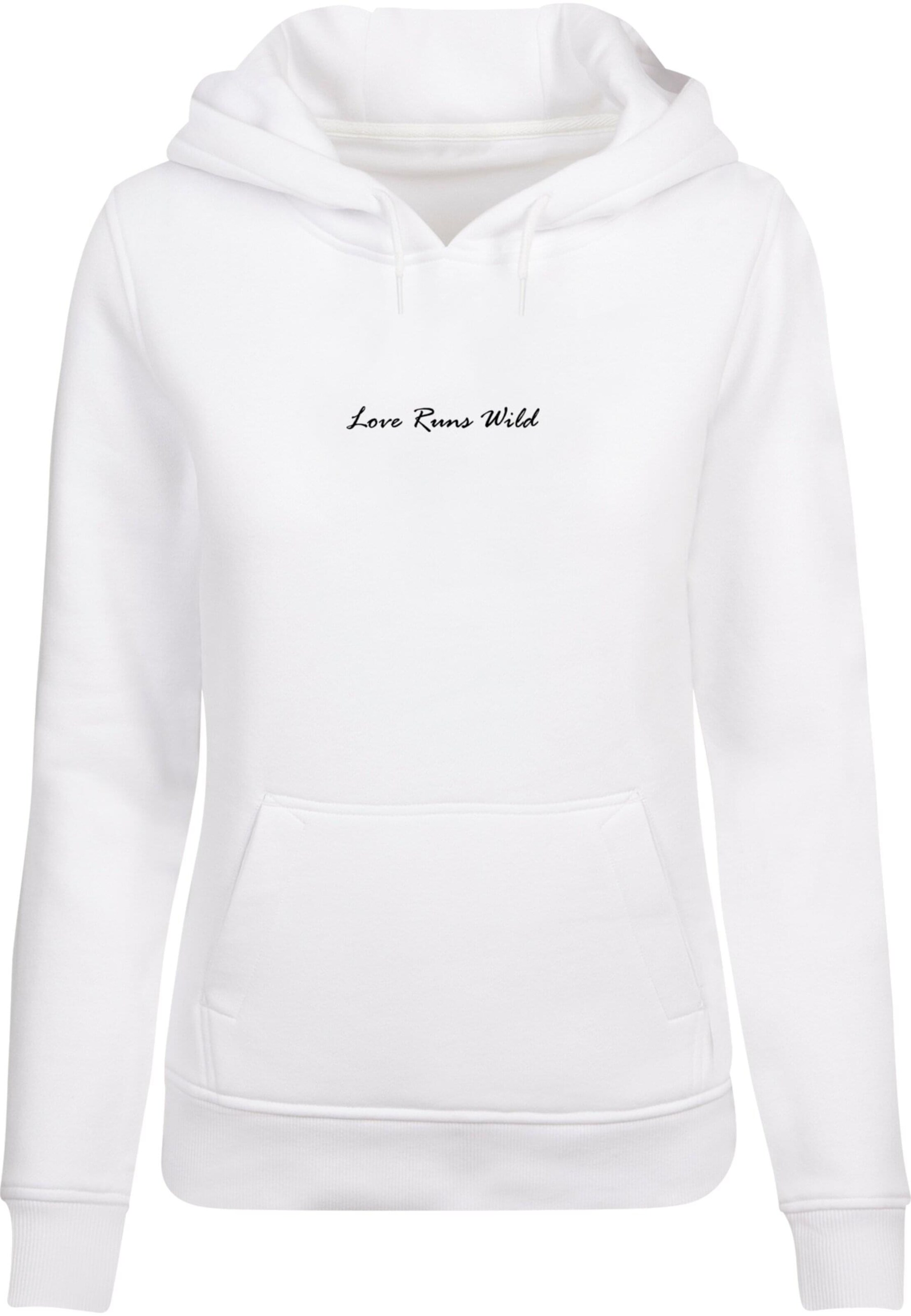 Sweat-shirt 'Love Runs Wild' Merchcode en blanc : devant