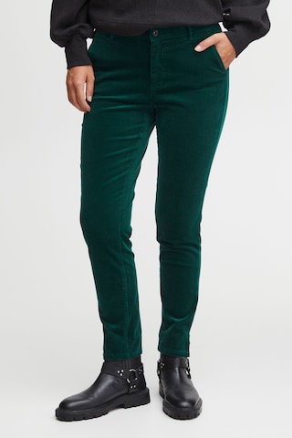 PULZ Jeans Regular Pants 'Mila' in Green: front
