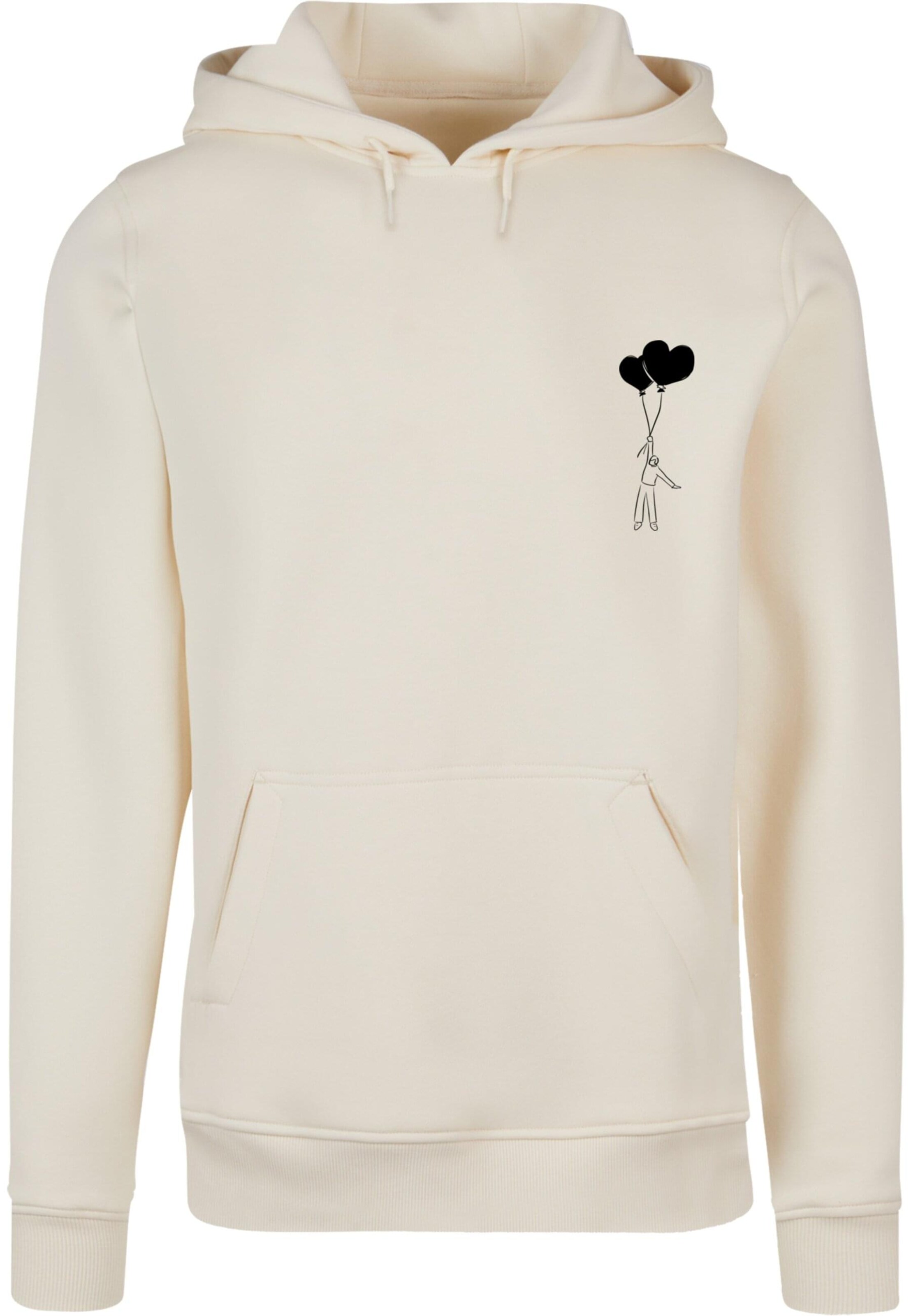 Merchcode Sweatshirt 'Love In The Air' in Weiß: Vorderseite