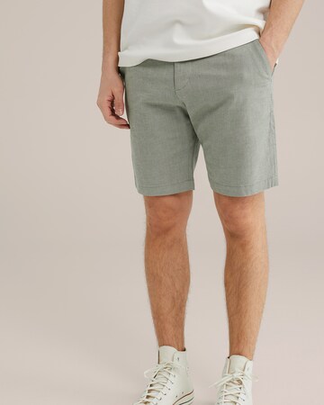WE Fashion Štandardný strih Chino nohavice - Zelená: predná strana