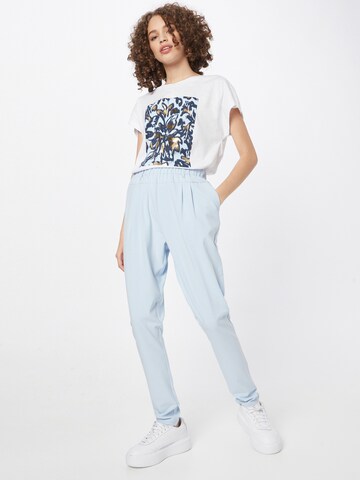 Kaffe Skinny Pleat-Front Pants in Blue