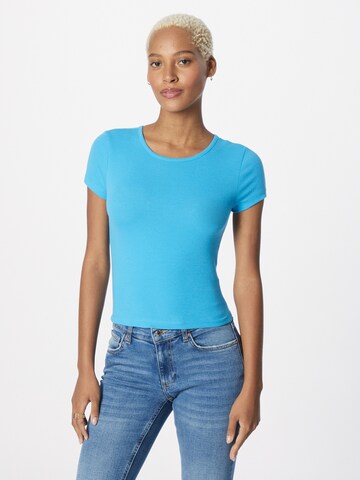 T-shirt Gina Tricot en bleu : devant