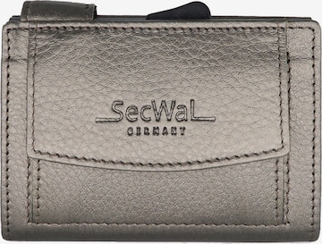 SecWal Wallet in Silver: front