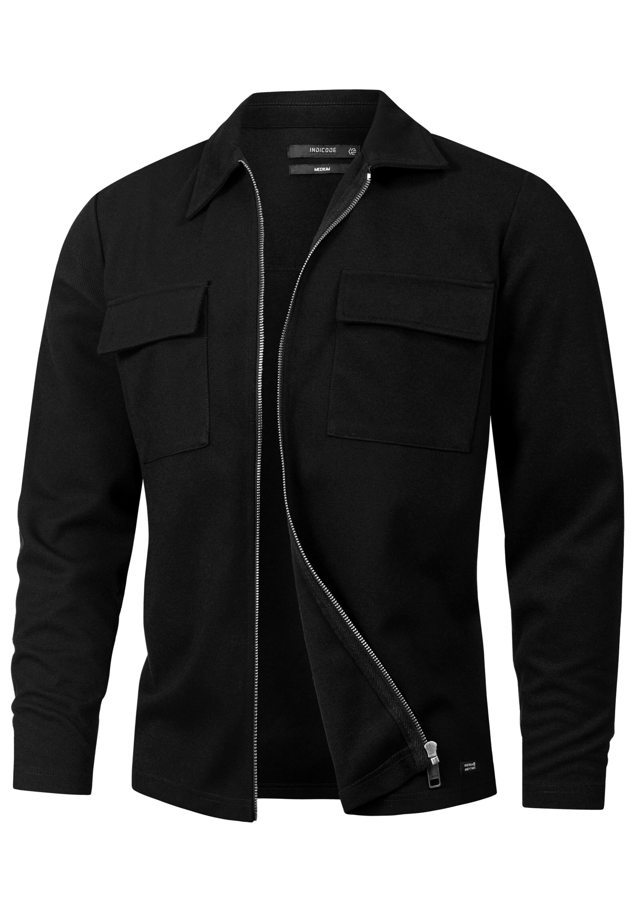 Chemise business 'Nezzo' INDICODE JEANS en noir : devant