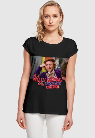 ABSOLUTE CULT Shirt ' Willy Wonka And The Chocolate Factory - Condescending Wonka' in Black: front
