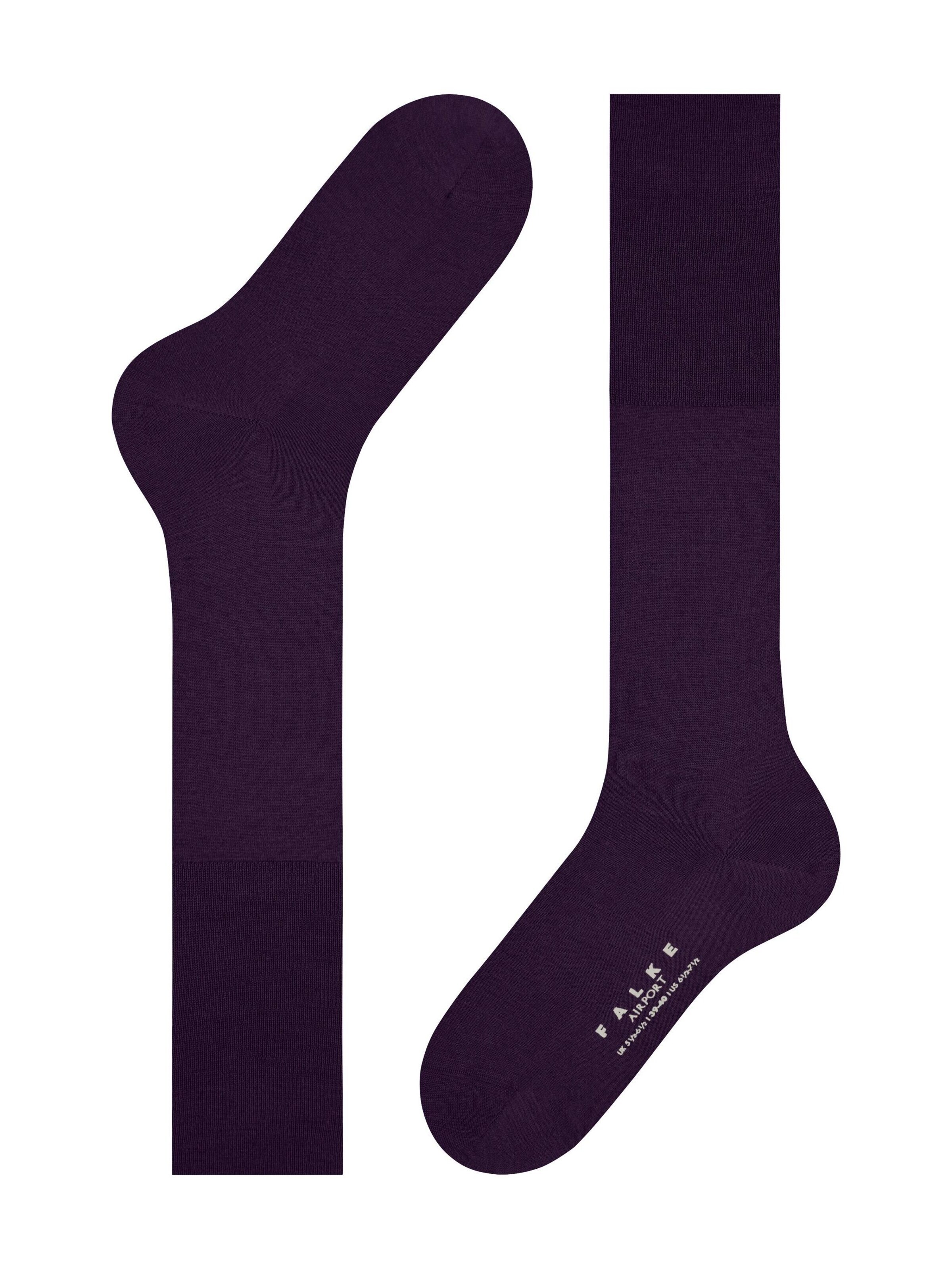 FALKE Knee High Socks 'Airport' in Purple