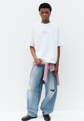 Pull&Bear Shirt 'STWD' in White: front