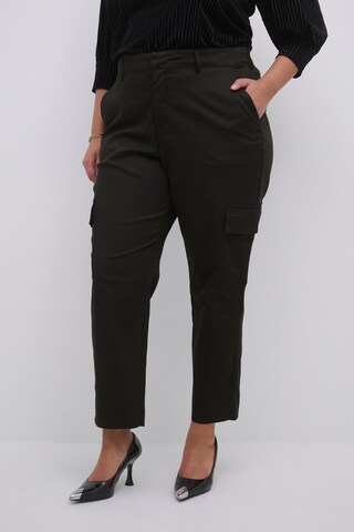 KAFFE CURVE Regular Broek 'Leana' in Zwart: voorkant