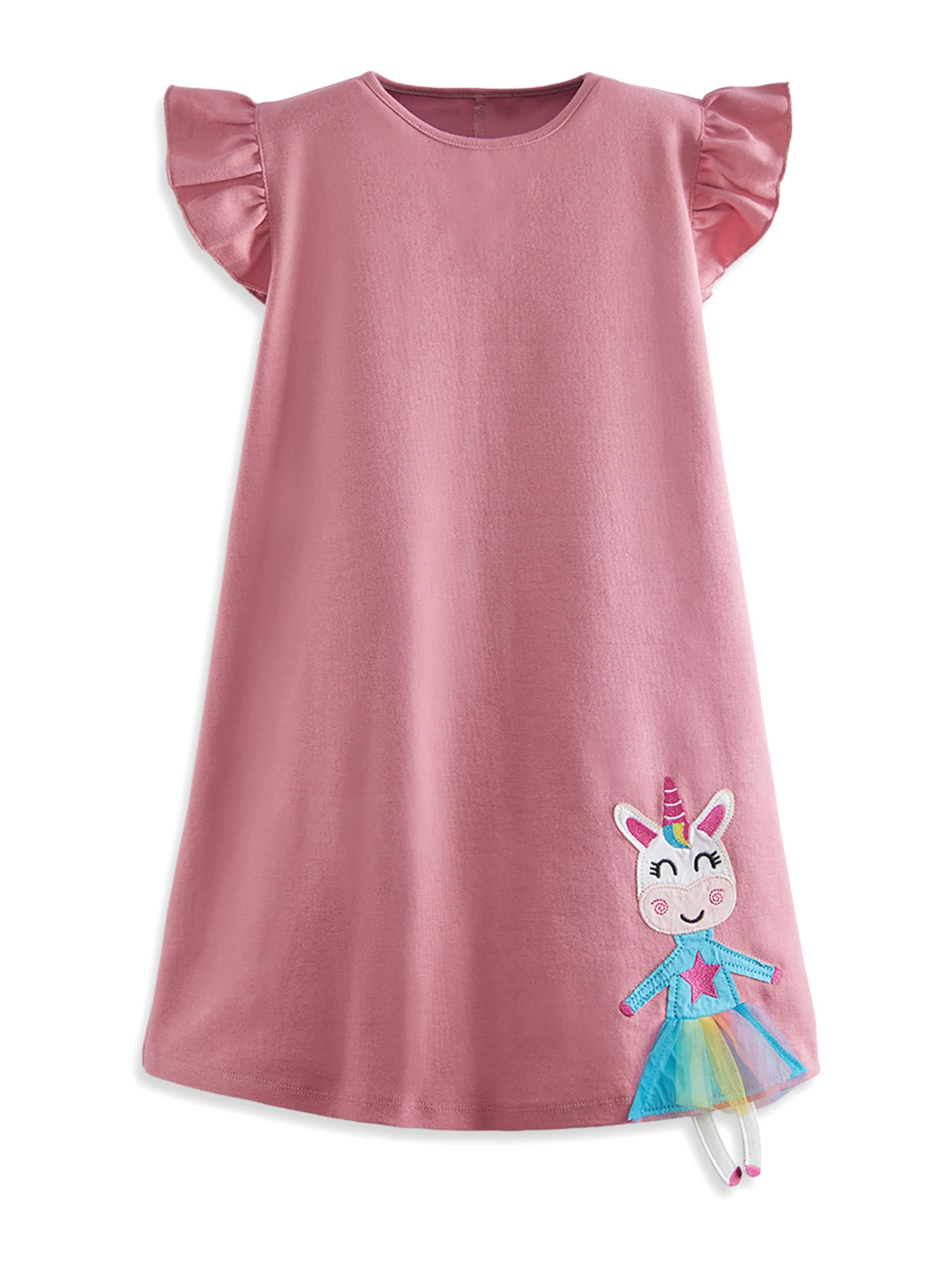 Denokids Dress in Pink: front
