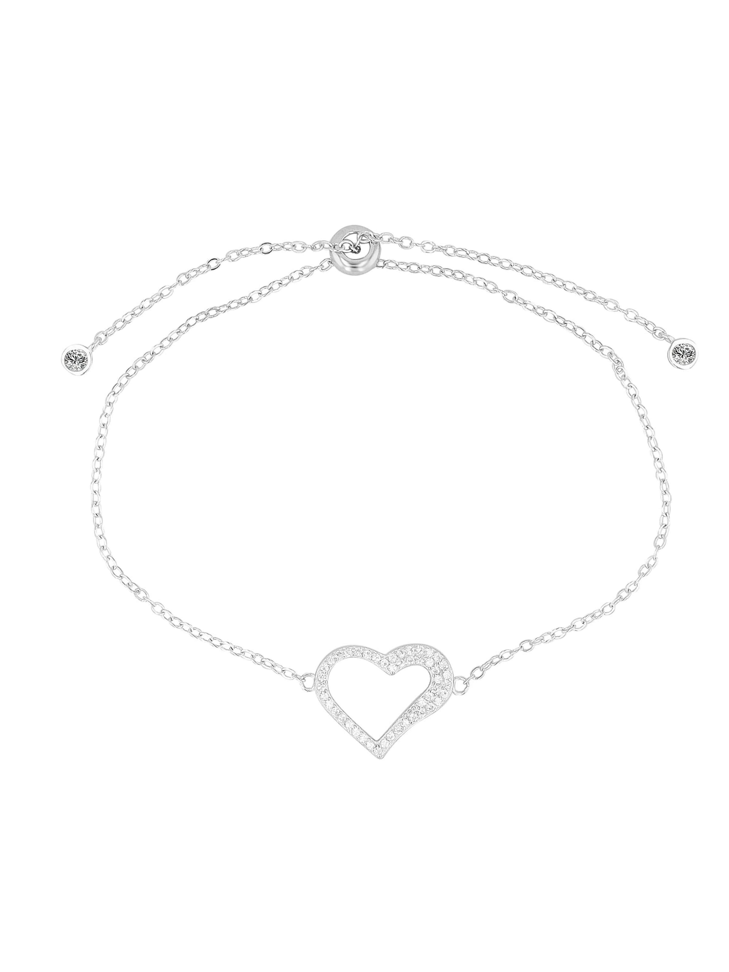 Akzent Bracelet '"Fen" aus 925 Sterlingsilber, rhodiniert, langlebig' in Silver