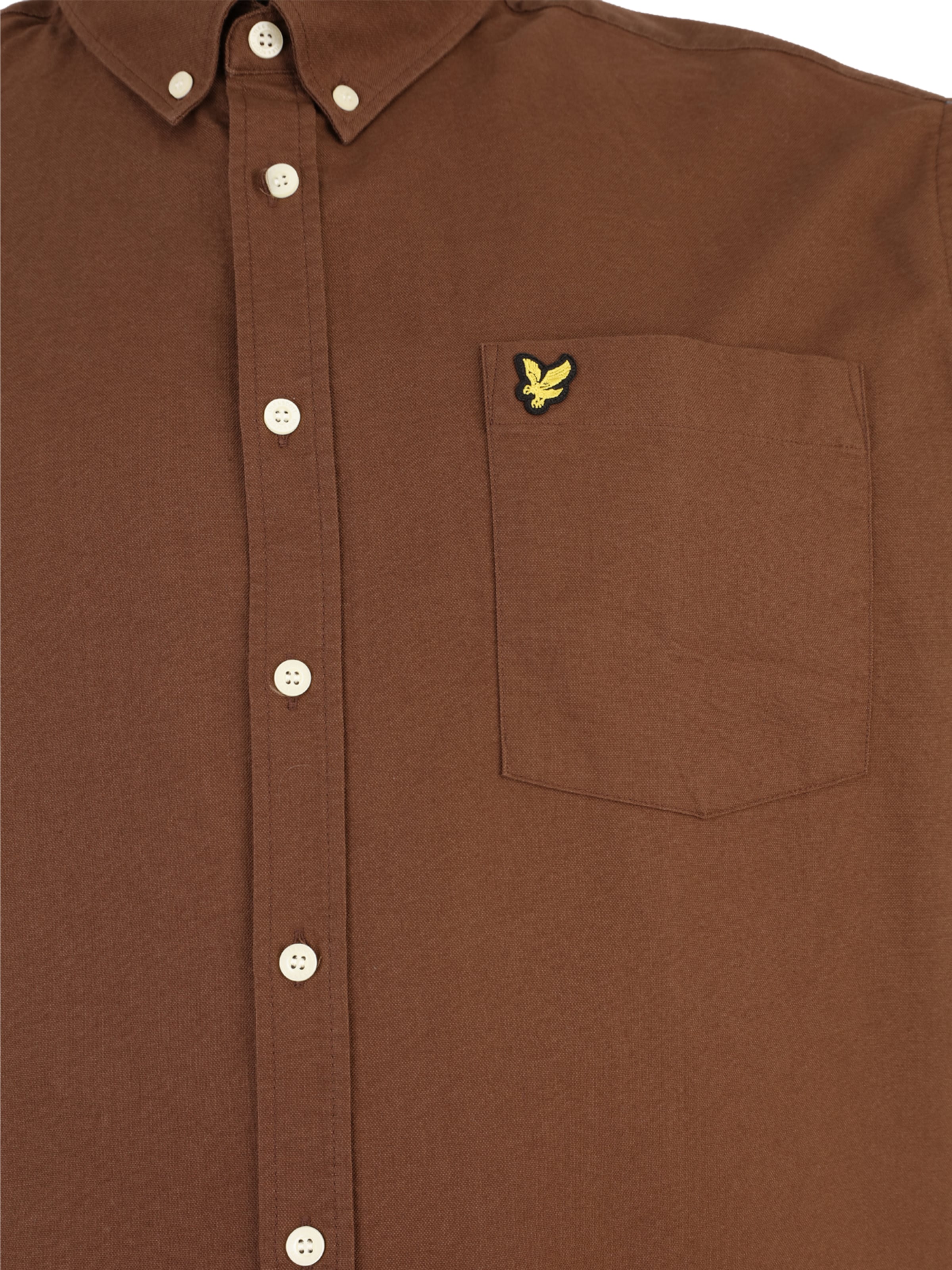 Lyle & Scott Big&Tall Средняя посадка Рубашка в Коричневый