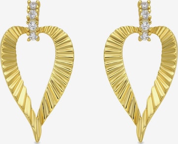 Boucles d'oreilles 'LOREASI' Luxenter en blanc : devant