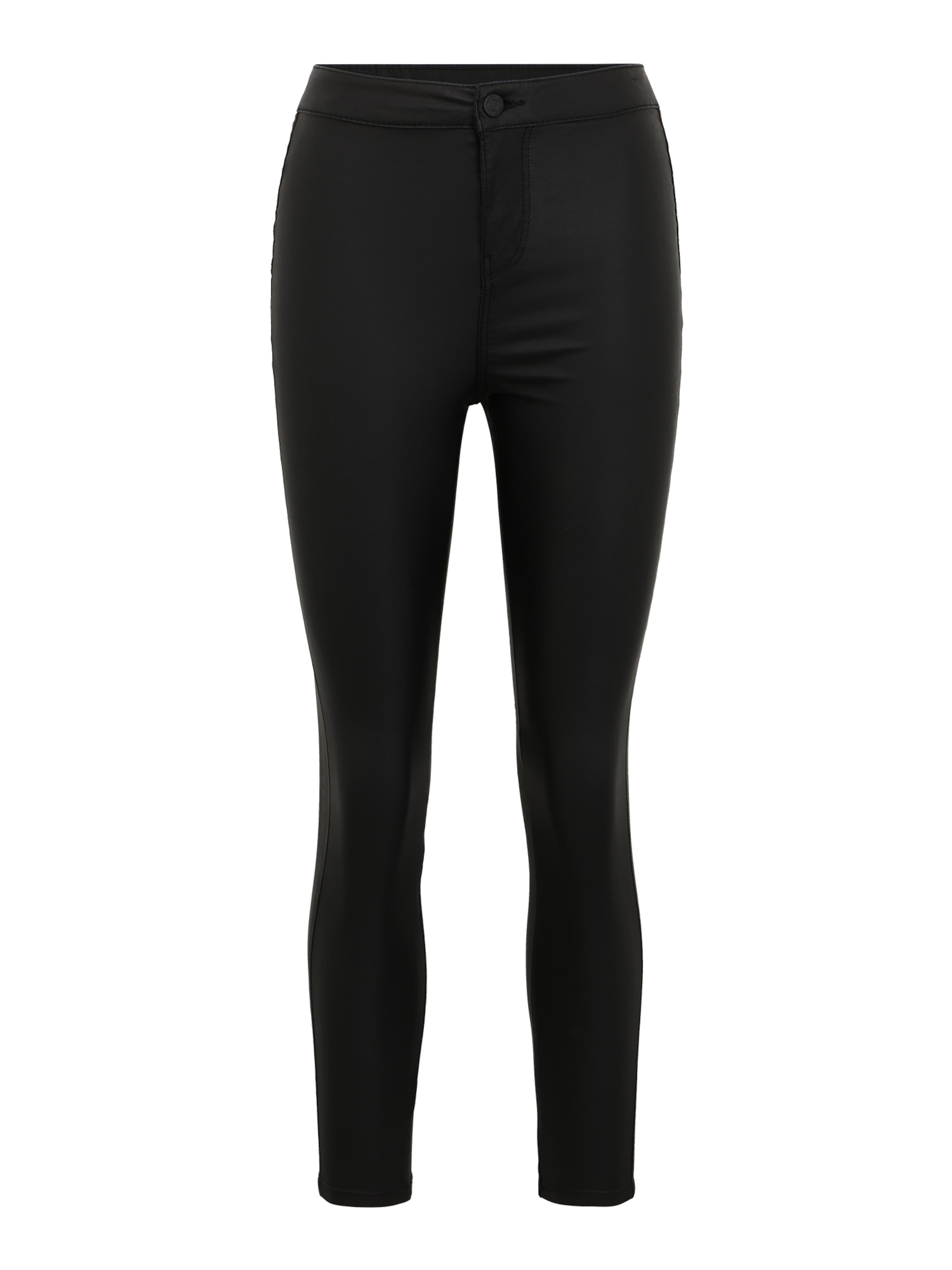 Noisy May Petite Slimfit Παντελόνι 'ELLA' σε μαύρο: μπροστά