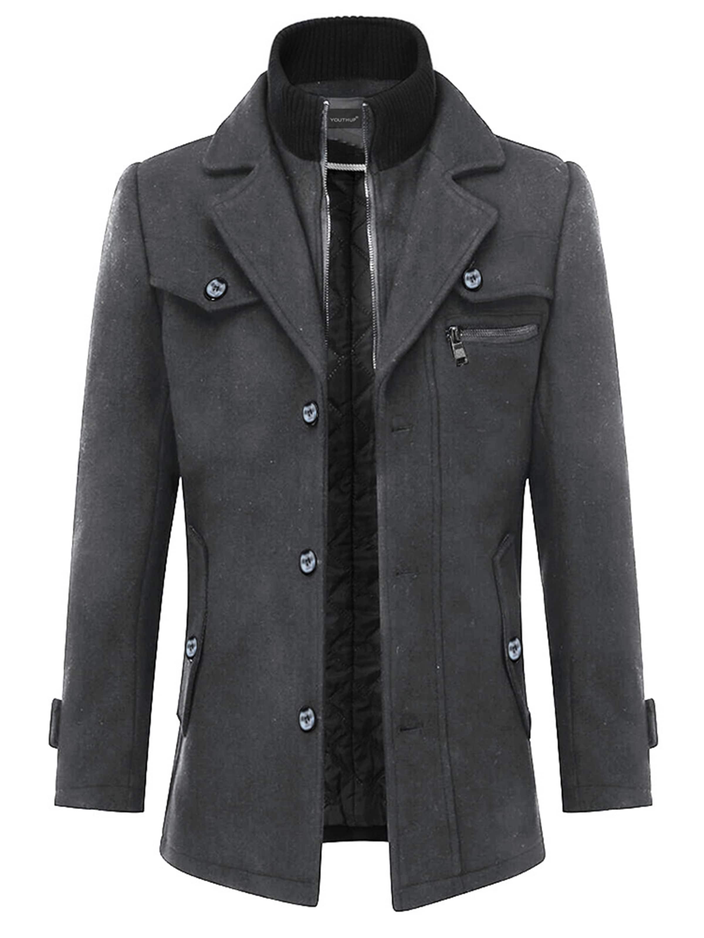 Youthup Winter Coat in Grey: front