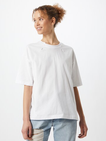 Urban Classics Oversized shirt in Wit: voorkant