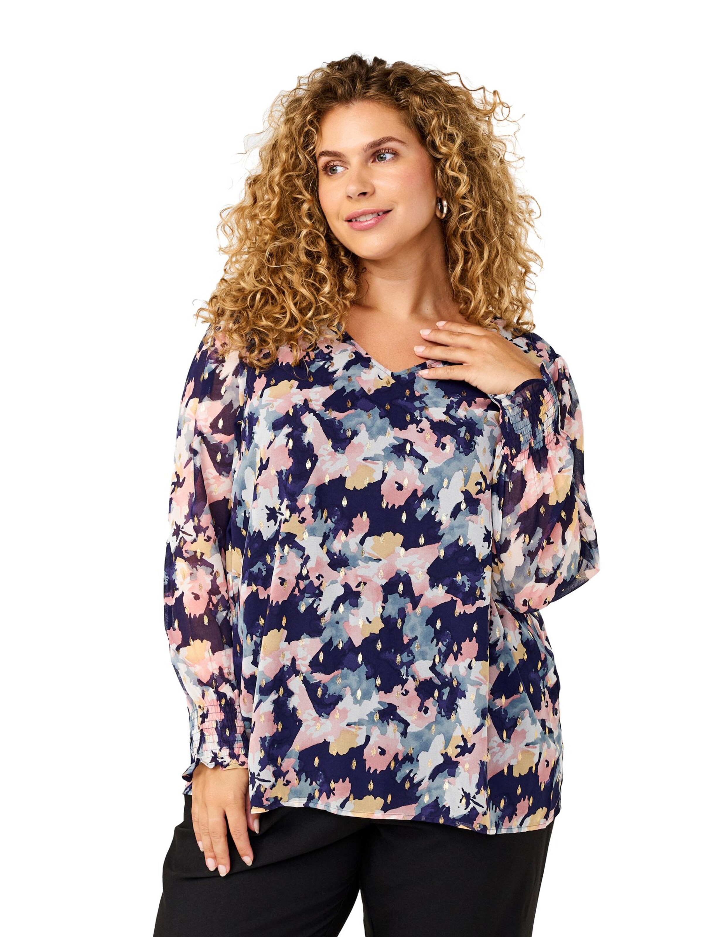 Zizzi Блуза в синьо: отпред