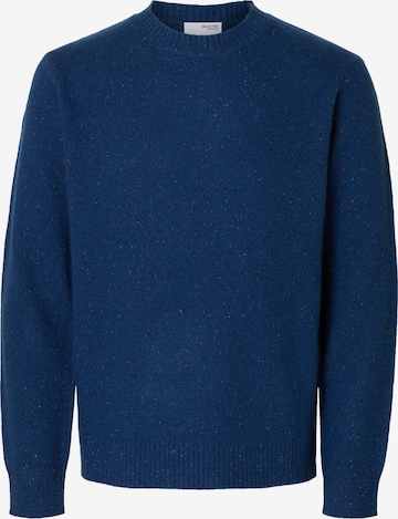 Pull-over 'Neil' SELECTED HOMME en bleu : devant