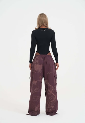 Ed Hardy Loosefit Παντελόνι cargo 'Don' σε λιλά