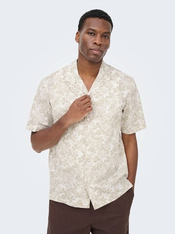 Regular fit Cămașă 'ONSWHITE' de la Only & Sons pe gri