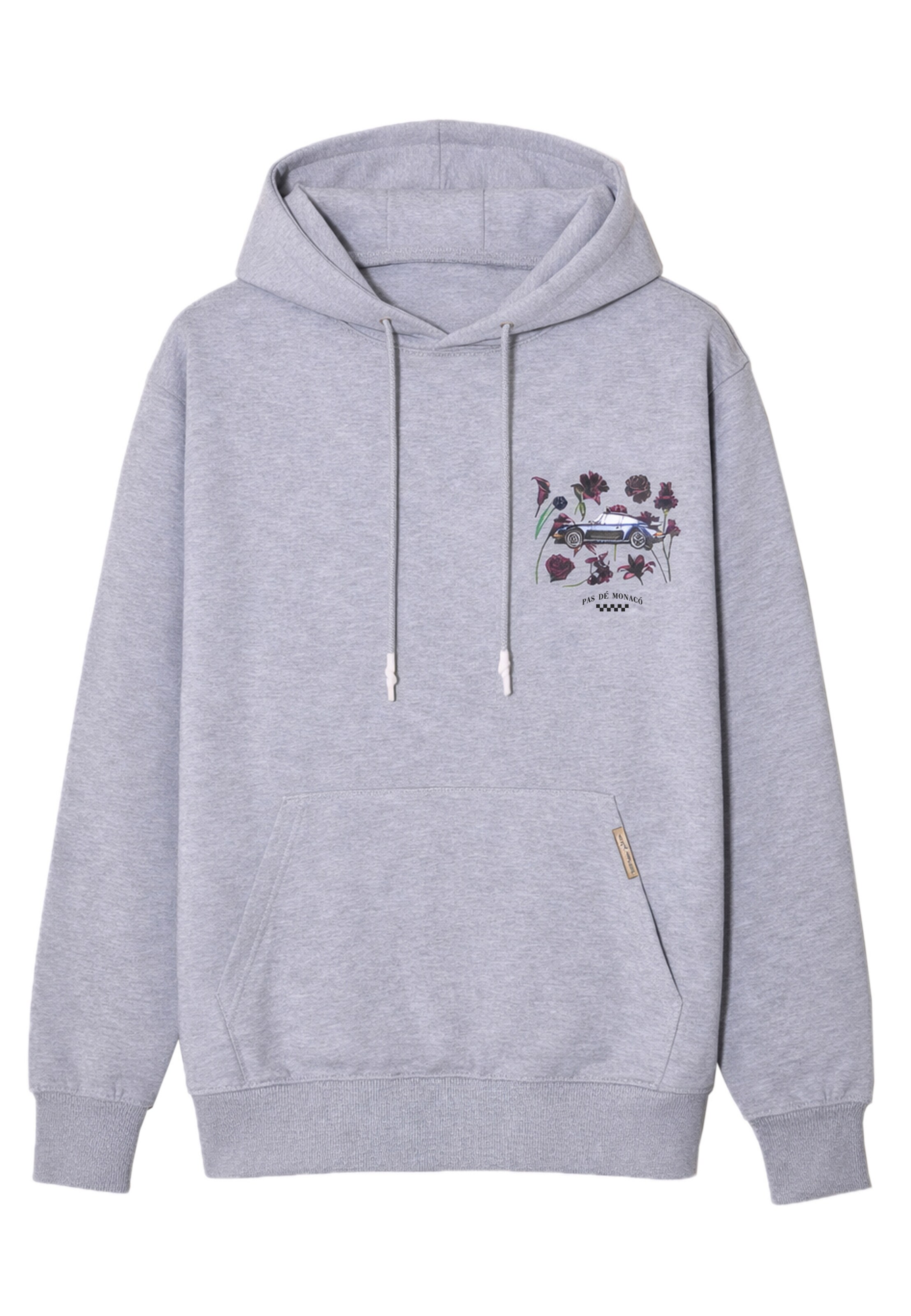 Pas De Monaco Sweatshirt 'WILDFLOWER' in grau / schwarz, Produktansicht