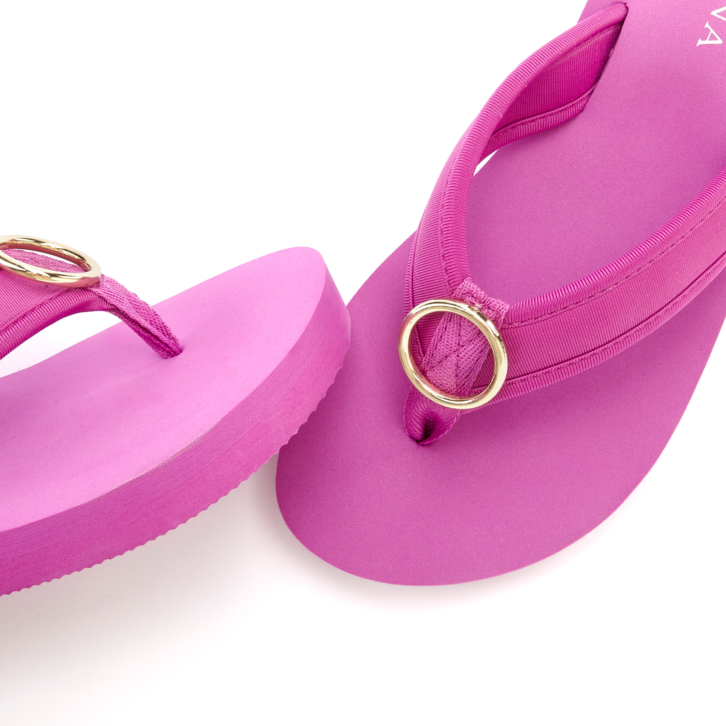 LASCANA Босоножки через палец в Ярко-розовый