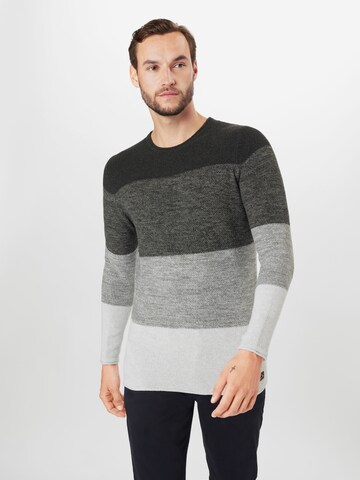 Key Largo Regular fit Sweater 'JOGI' in Grey: front