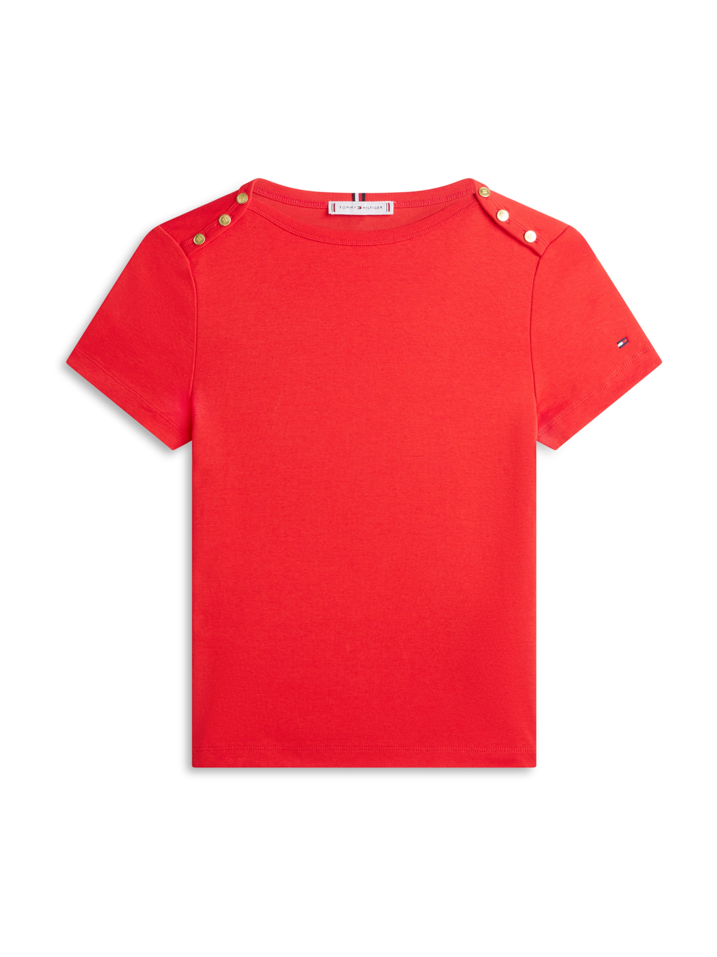 TOMMY HILFIGER Тениска в оранжево: отпред