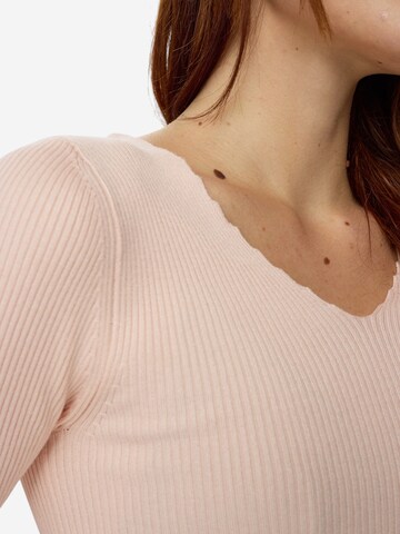 NÜMPH 3/4 Ärmel-Strickpullover 'NUAYELET SS PULLOVER CROPPED' in Pink