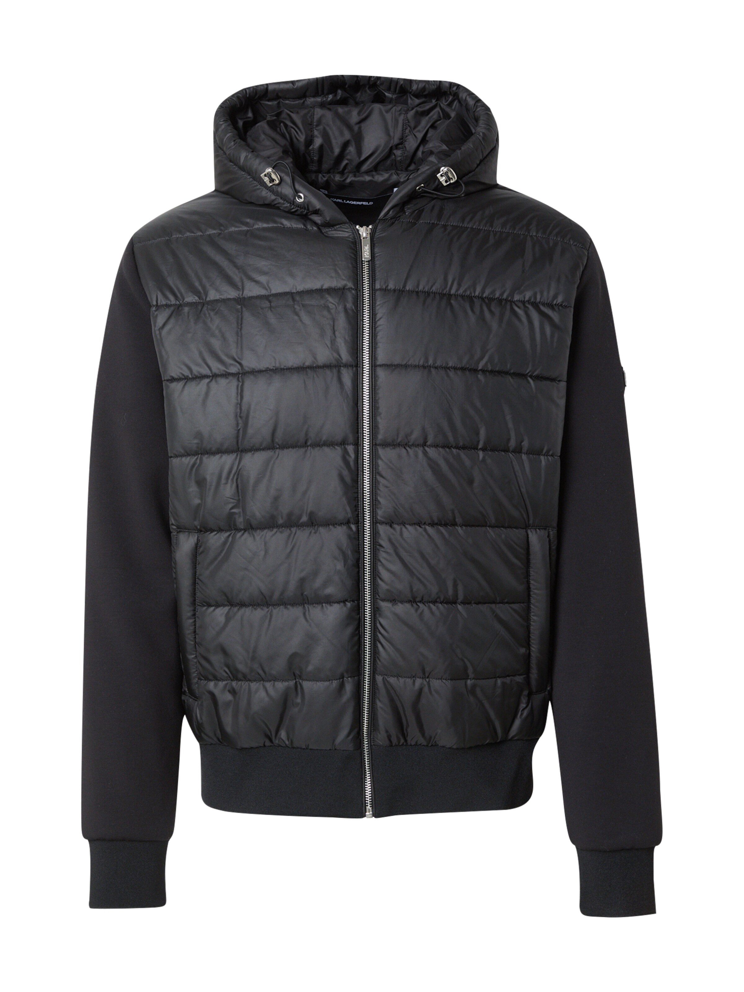 Geacă de primăvară-toamnă de la Karl Lagerfeld pe negru: față