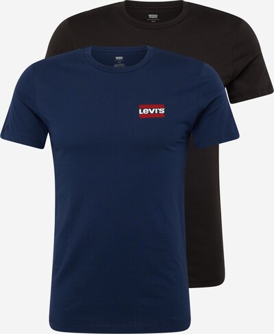 LEVI'S ® Koszulka '2Pk Crewneck Graphic' w kolorze granatowy / czerwony / czarny / białym, Podgląd produktu