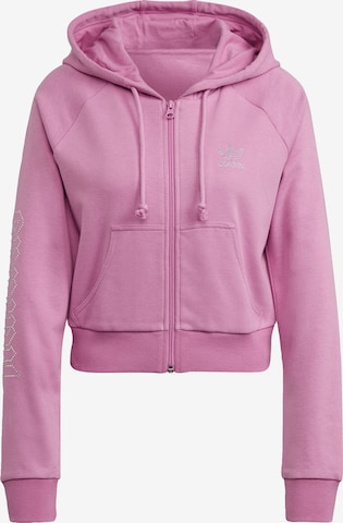 ADIDAS ORIGINALS Sweat jacket in Pink: front