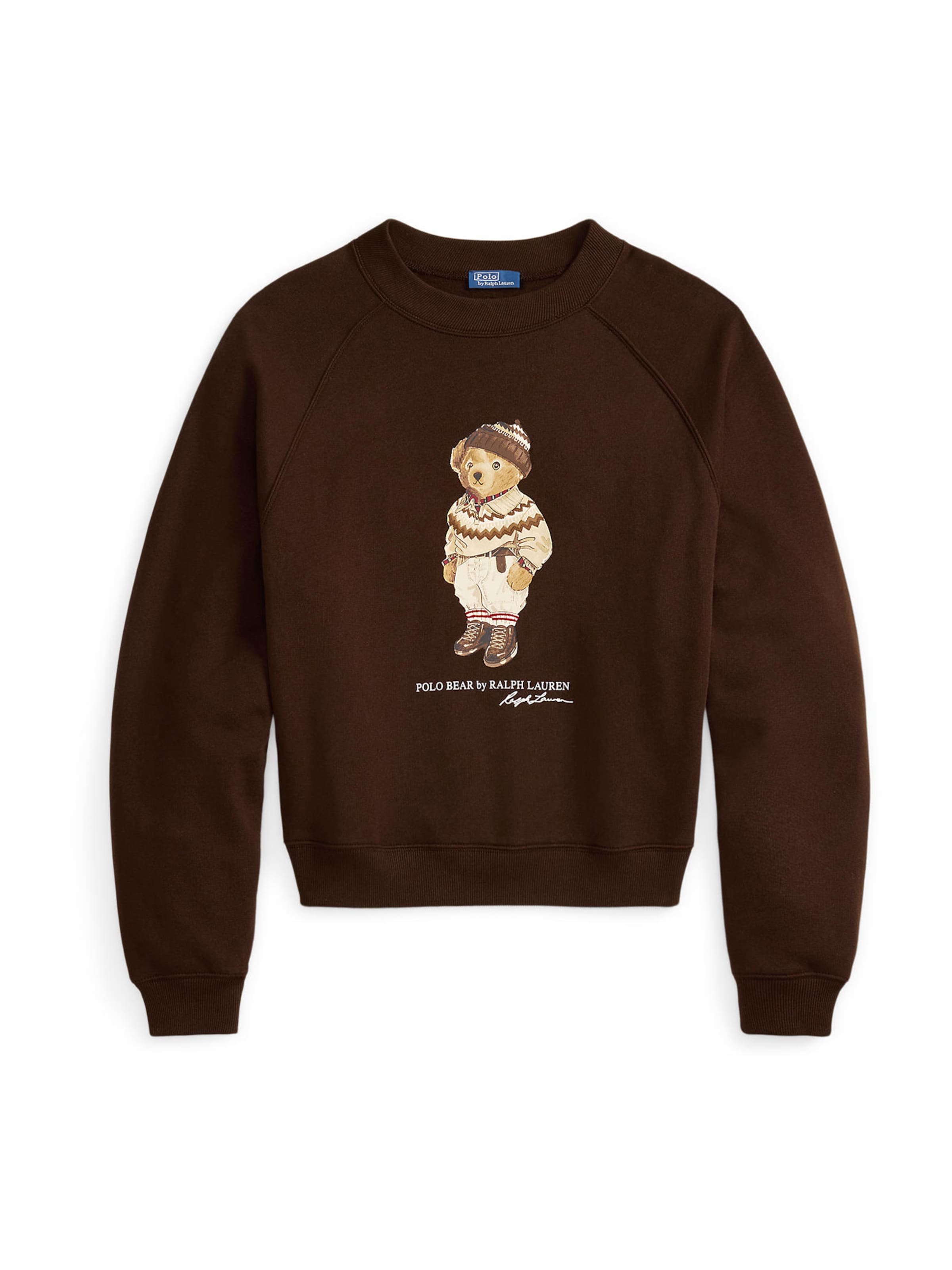 Sweat-shirt Polo Ralph Lauren en marron : devant