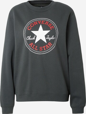 CONVERSE Sweatshirt 'GO-TO ALL STAR' in Zwart: voorkant